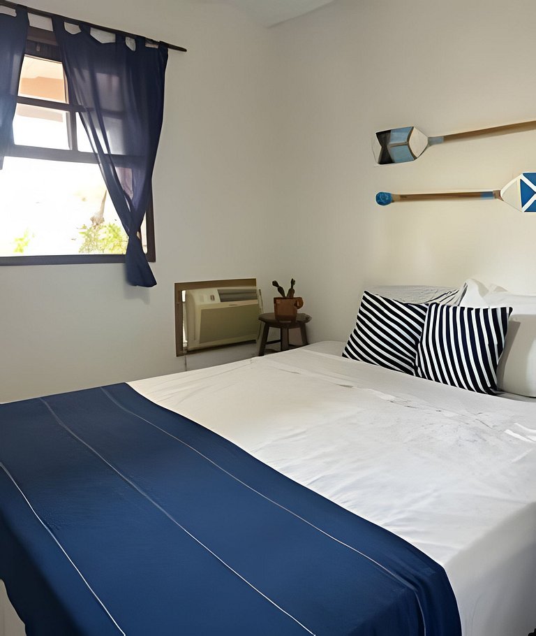 Casa com 2 quartos a 200m da praia