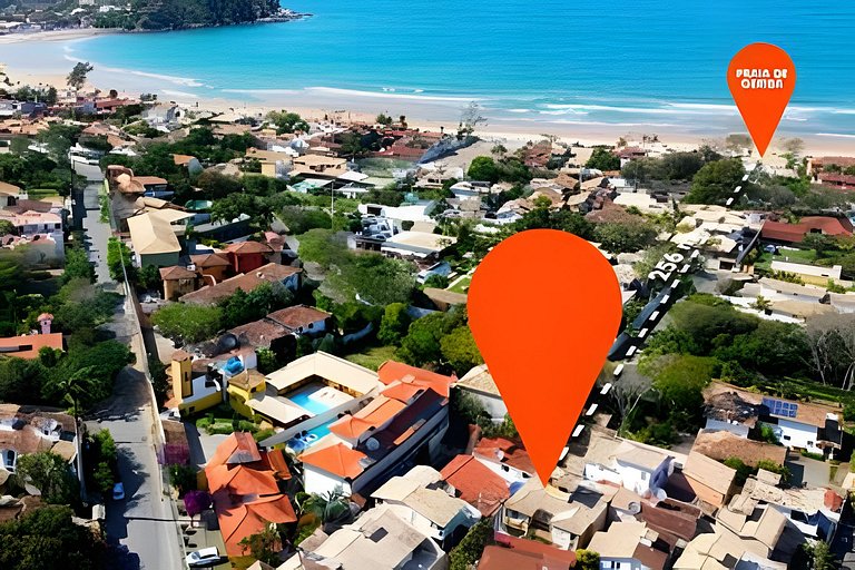 Casa com 2 quartos a 200m da praia