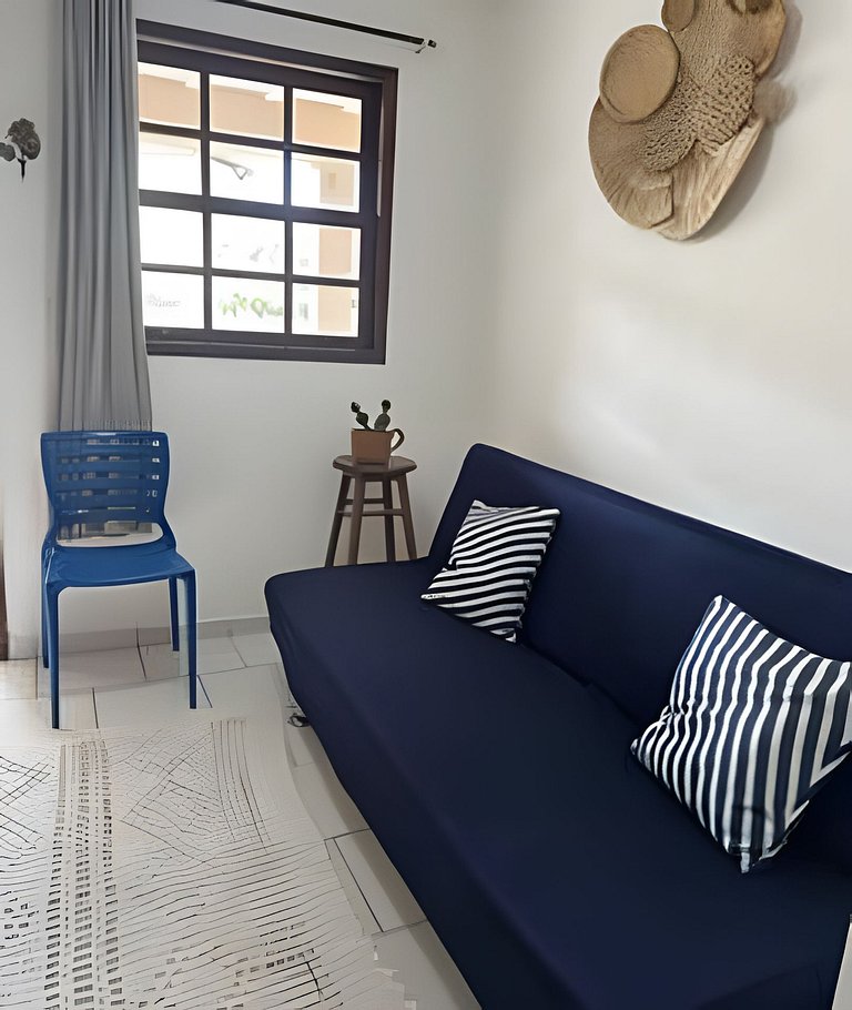 Casa com 2 quartos a 200m da praia