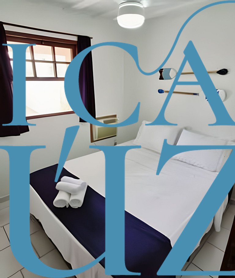 Casa com 2 quartos a 200m da praia