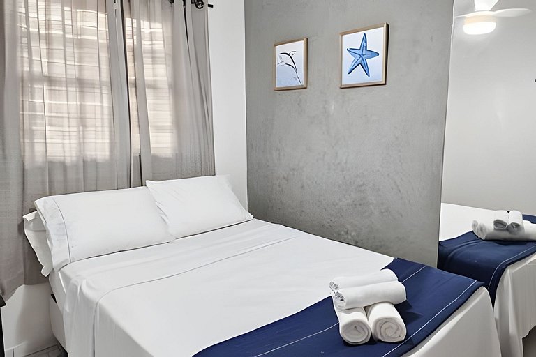 Casa com 2 quartos a 200m da praia